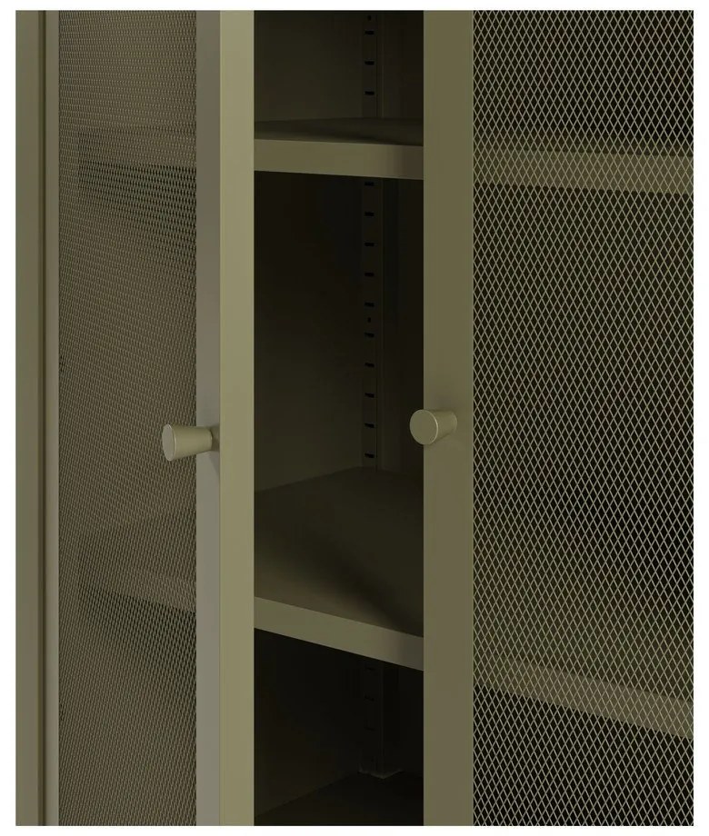 Зелено метално шкафче 70x100x40 cm Fayna – Marckeric