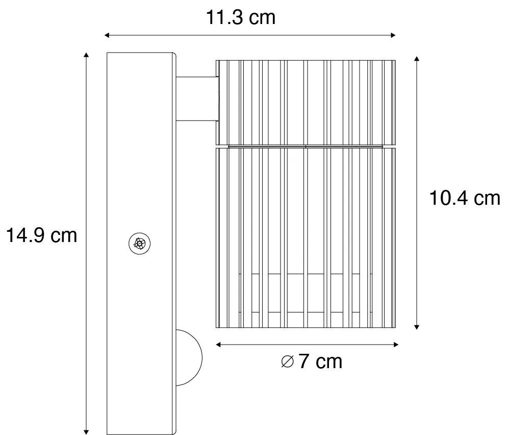 Дизайнерска външна стенна лампа черна с датчик за движение IP44 - Борис