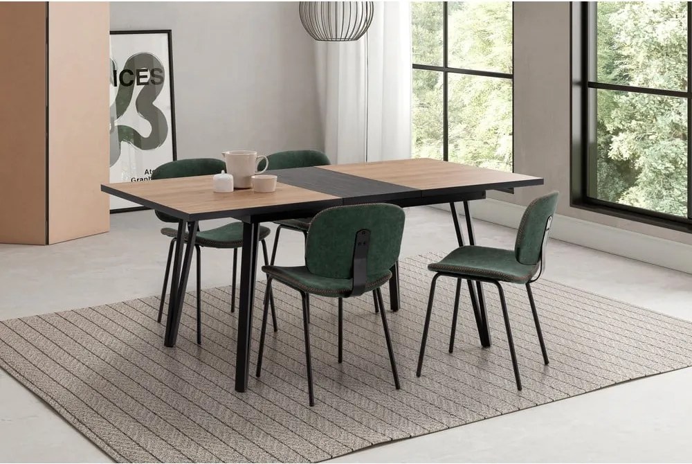 Маса за хранене с дъбов плот 90x140 cm Cleo - Marckeric