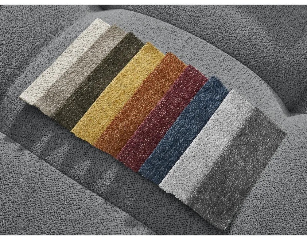 Сив шенилов разтегателен ъглов диван с място за съхранение (десен ъгъл) Roxelane – Bobochic Paris