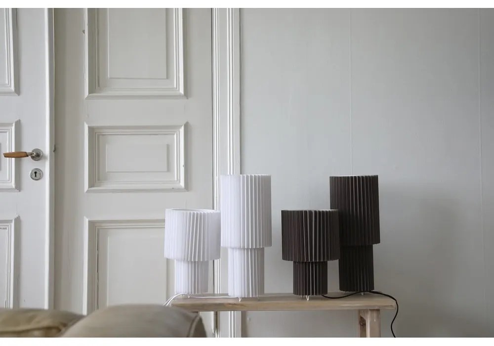 Сива настолна лампа с текстилен абажур (височина 45 cm) Catis – Markslöjd