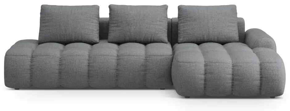 Сив сгъваем/с място за съхранение ъглов диван (десен ъгъл) Linz – Cosmopolitan Design