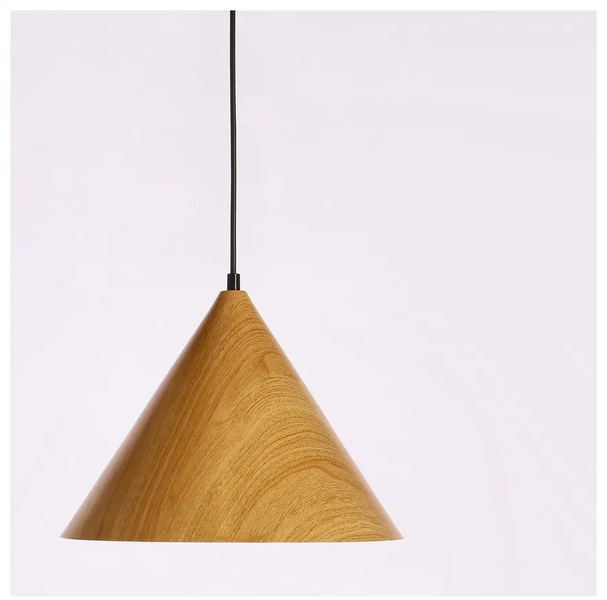 Кафява висяща лампа с метален абажур ø 32 cm Dunca - Candellux Lighting