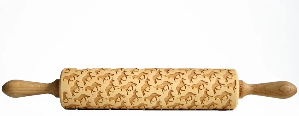 Дървен релефен валяк за тесто Unicorns - Valek