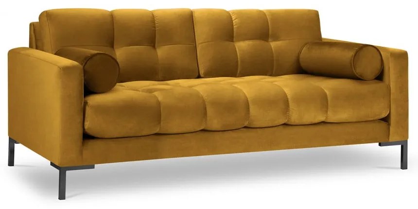 Жълт кадифен диван Bali - Cosmopolitan Design