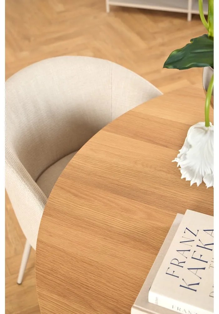 Кръгла трапезна маса с дъбов плот ø 120 cm Soli – Actona