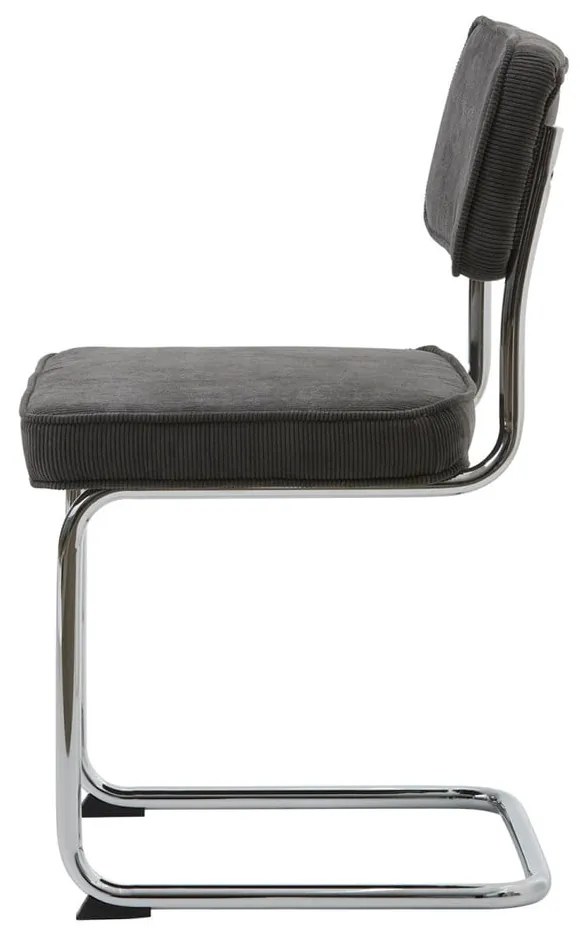 Сив велурен трапезен стол Rupert – Unique Furniture