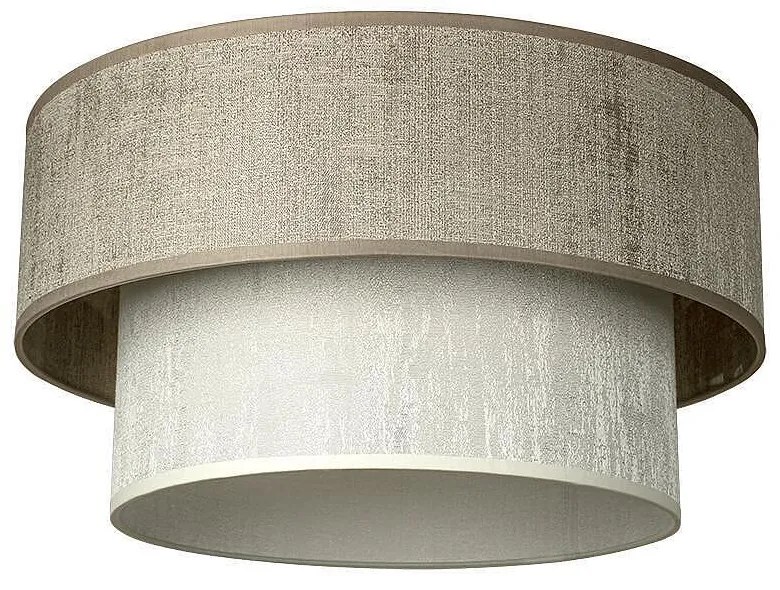 Плафон АЛБА МЕТРО, ø400, крем, абажури Сарай Бронз + Крем, 1xE27