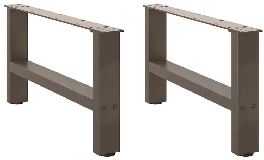 4013271 vidaXL Крака за масичка за кафе, естествена стомана, 2 бр., 70 x (30-31) см, стомана