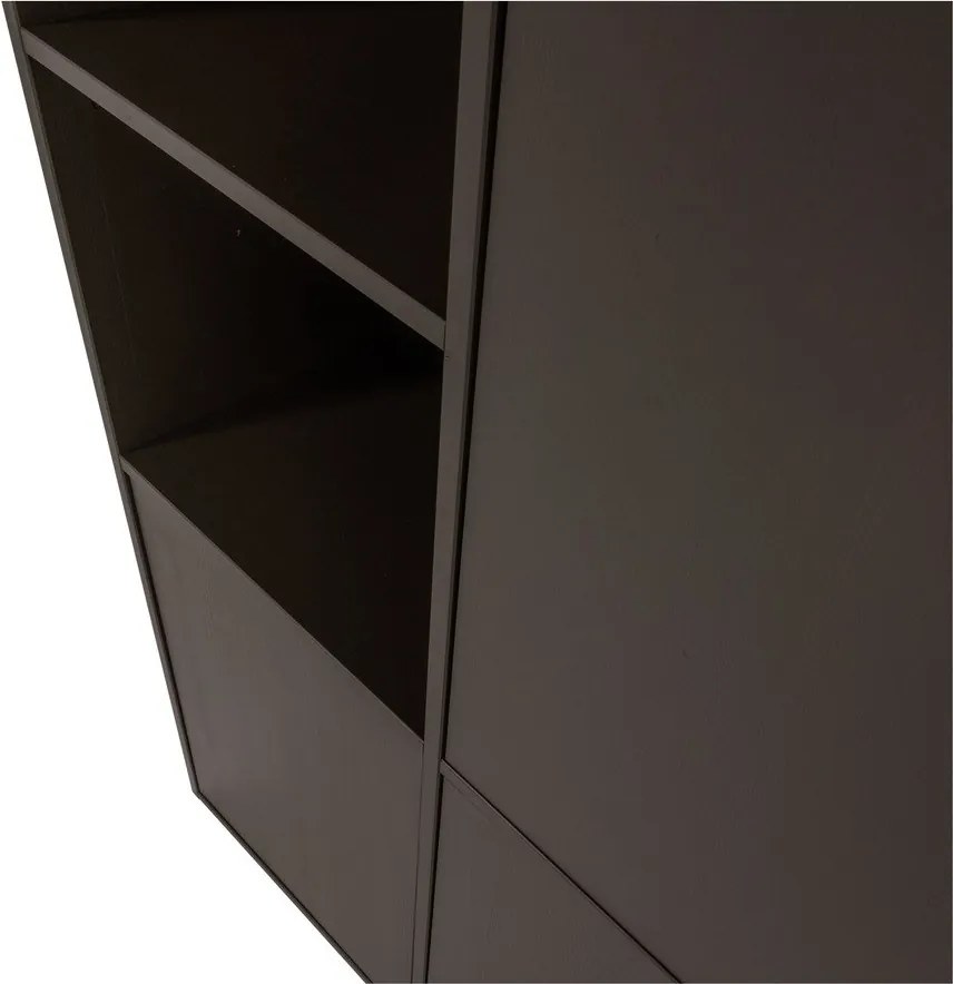 Тъмнокафяв модулен шкаф от масивен бор 108x215 cm Meggy – WOOOD