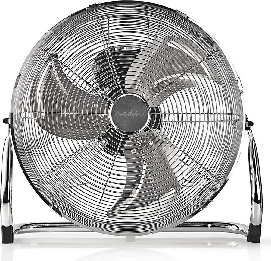 Nedis FNFL10CCR40 - Подов вентилатор 80W/230V, лъскав хром