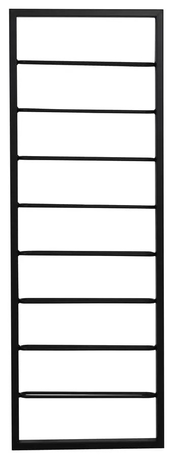 Черен стенен метален стелаж за вино 42x120x6 cm Macaben – Light &amp; Living