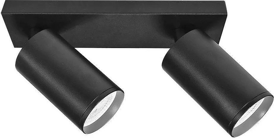 Линеен спот за таван LUX, черен, 2хGU10