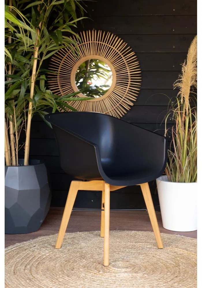 Черни пластмасови градински столове в комплект от 2 броя Amalia - Hartman