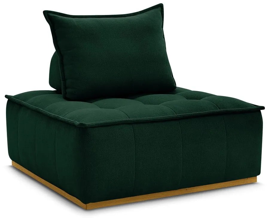 Тъмнозелено шенилово кресло Elisa – Bobochic Paris