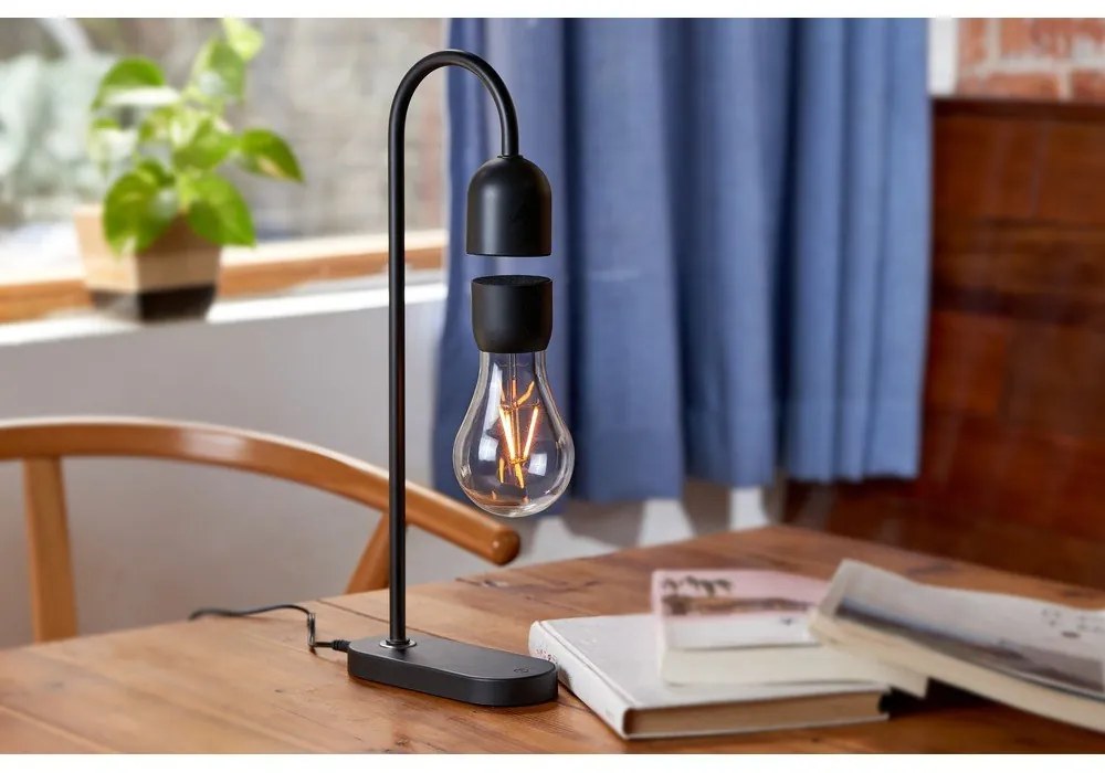 Черна настолна лампа (височина 36,5 cm) Evaro - Gingko