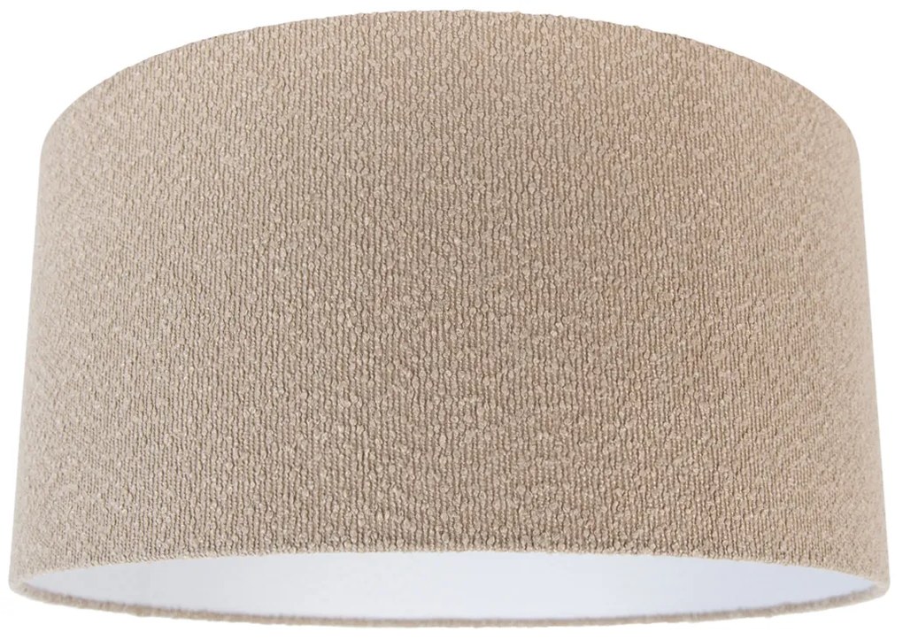 Текстилен абажур бежов с плюшена материя 50/50/25