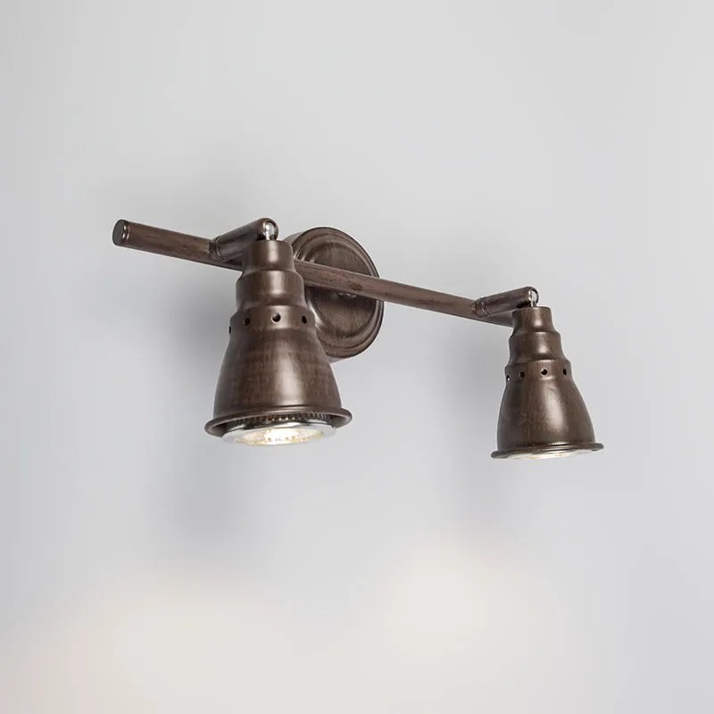 Таванен и стенен прожектор ръждиво кафяв въртящ се и наклонен - Coney 2