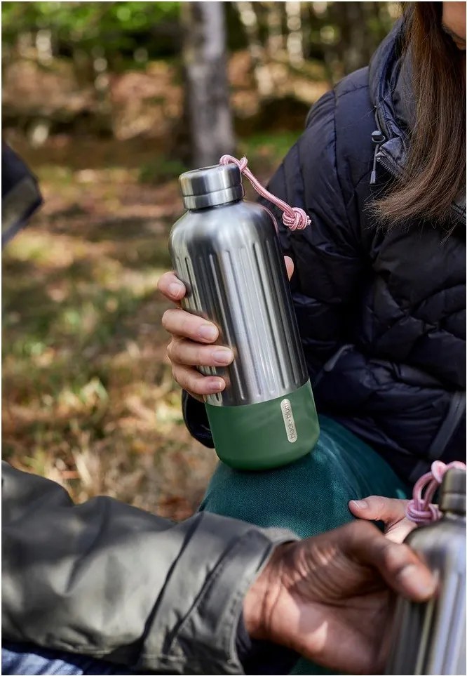 Термо бутилка от неръждаема стомана в сребрист цвят 850 ml Explorer – Black + Blum