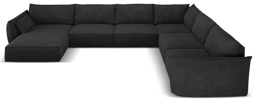 Тъмносив ъглов диван (десен ъгъл) Vanda - Mazzini Sofas