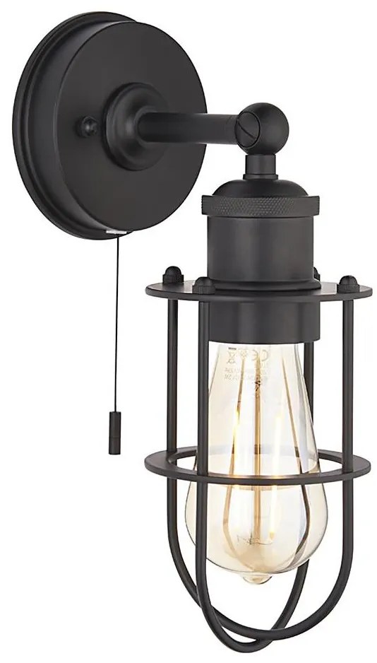 Endon 99948 - Стенно осветително тяло за баня CREW 1xE27/6W/230V IP44 черно