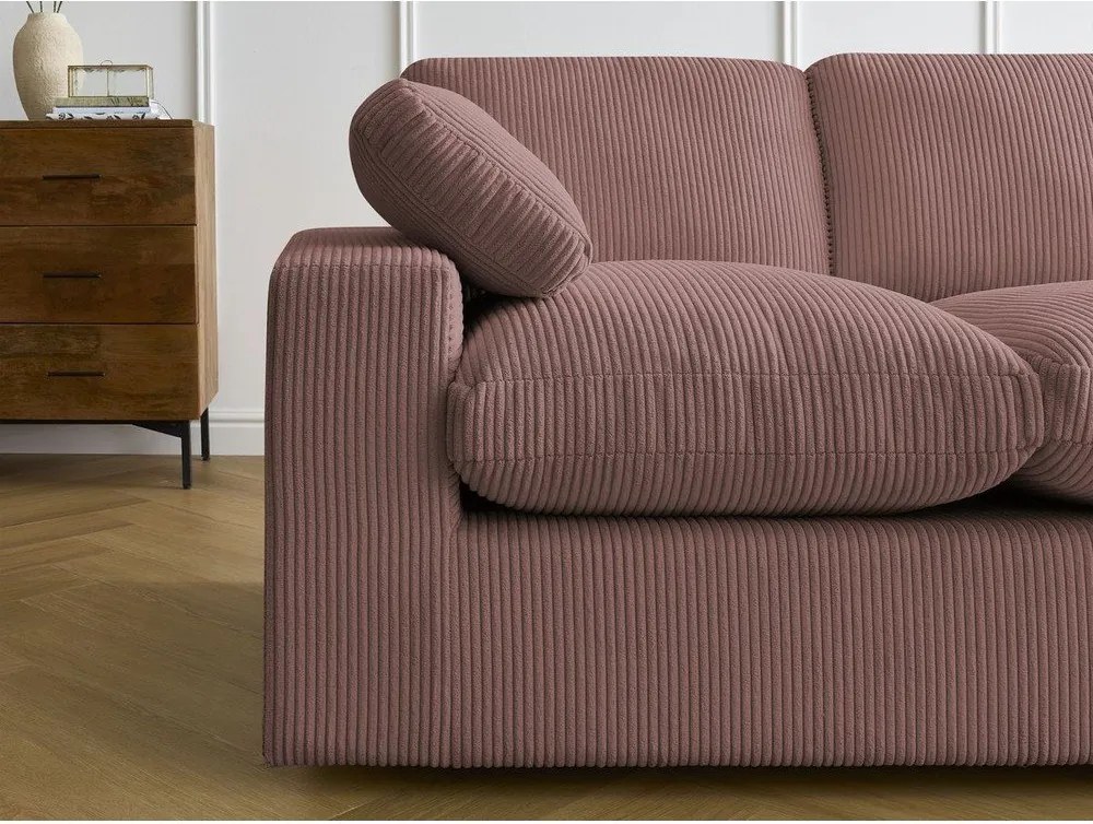 Розов ъглов диван от рипсено кадифе Belair – Bobochic Paris