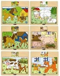 Woody - Дървен пъзел Домашни Животни