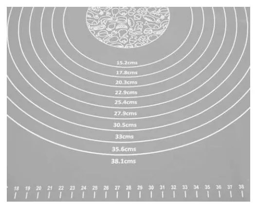 Силиконова подложка за месене Ruhhy, 64x45 см, Сив