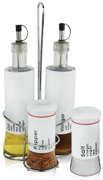 Top - Стъклен оливерник 4-ка бял (80898W)