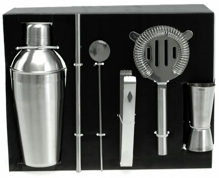 Комплект за коктейли Kinghoff KH 1392, 6 части, Инокс