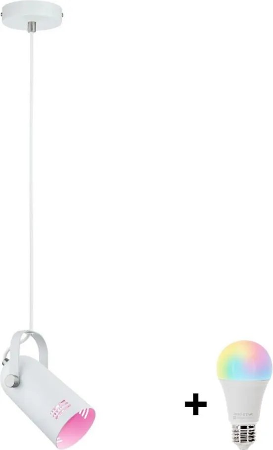 Paulmann 79767 - LED RGBW 1xE27/15W Полилей на кабел LAVEA 230V бял