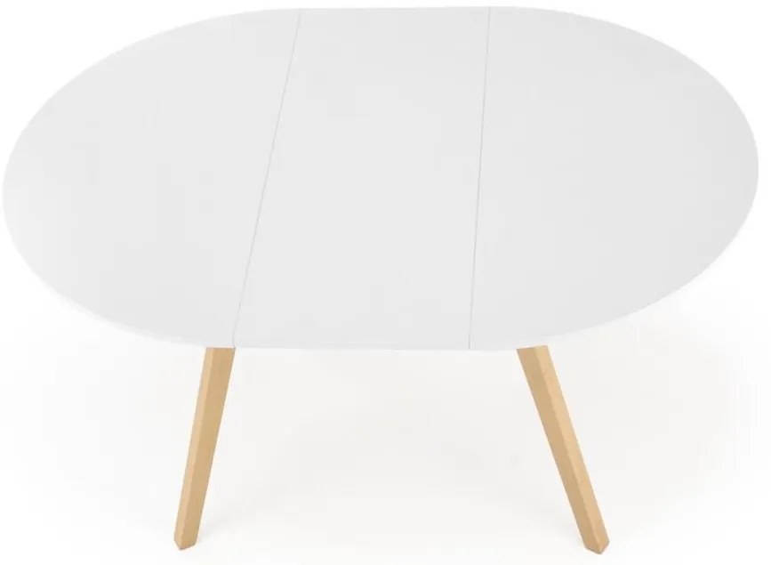 Трапезна маса SOLINA бяла/дъб