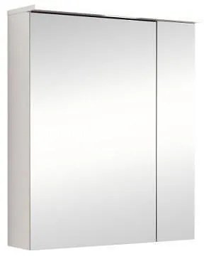 Огледален шкаф за баня ALDENE-60 6017-60W, Inter Ceramic, с LED осветление, PVC, бял гланц, 60х70х17см
