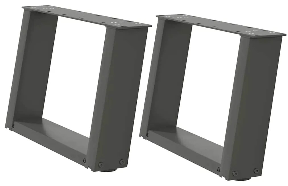4012742 vidaXL Крака за масичка за кафе, U-образни, 2 бр., антрацит, 40x(30-31) см, стомана