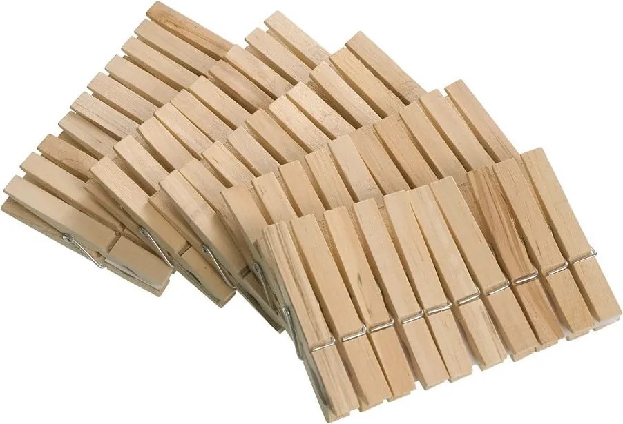 Комплект от 50 дървени клечки за дрехи Клечки - Wenko