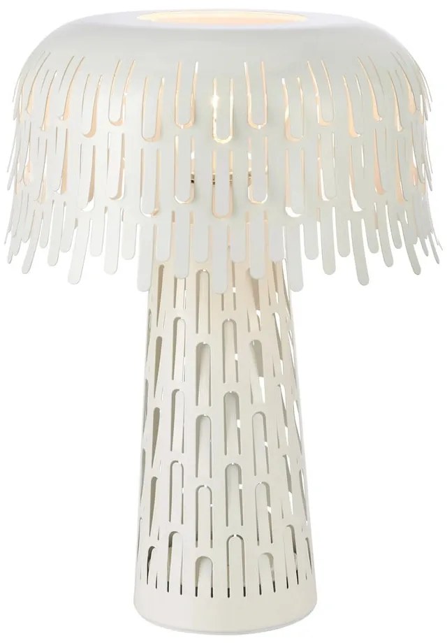 Бяла настолна лампа с метален абажур (височина 38 cm) Verbera – Markslöjd