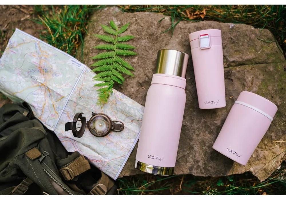 Розова термочаша за пътуване , 400 ml Fuori - Vialli Design