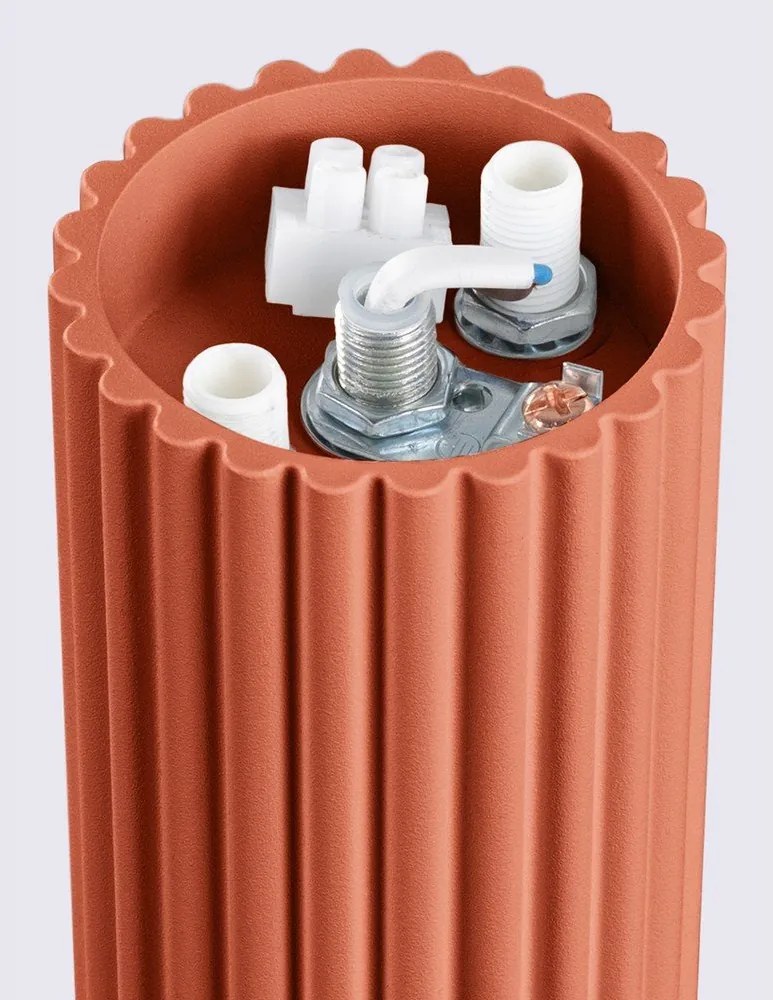 Оранжево осветително тяло за таван със стъклен абажур ø 12 cm Orbital – Sollux