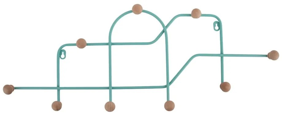 Тюркоазена метална стенна закачалка 71 cm Maze – PT LIVING