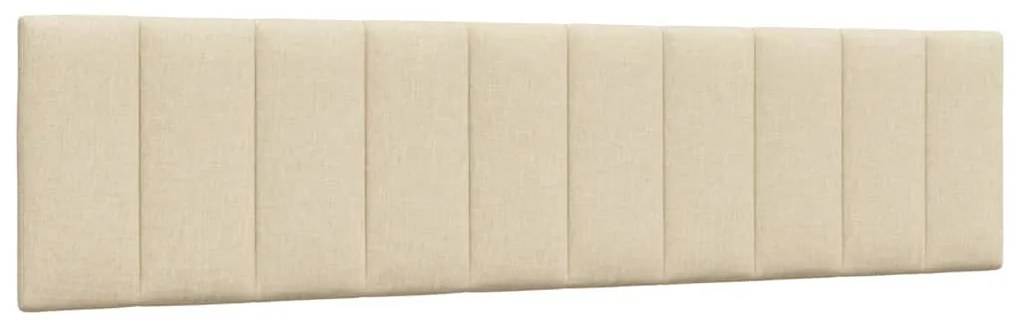 4019189 vidaXL Мека табла за легло, кремава, 200 см, плат