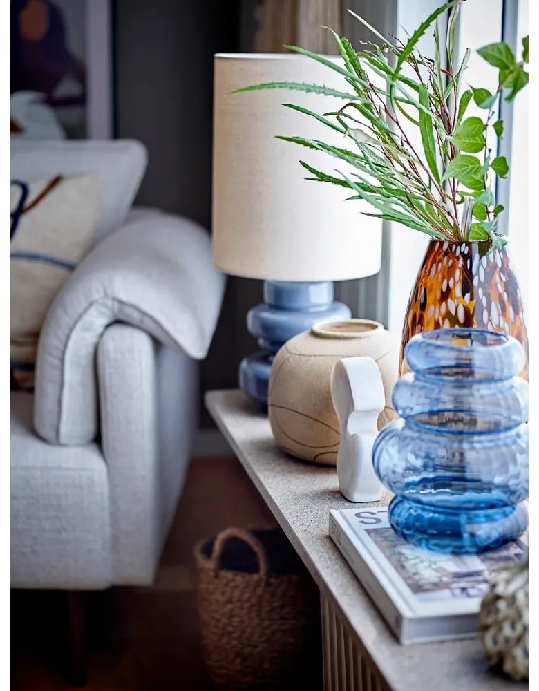 Синя настолна лампа с текстилен абажур (височина 51 cm) Fabiola – Bloomingville