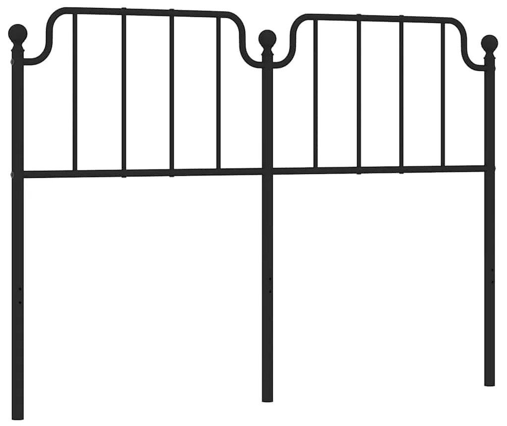 373921 vidaXL Метална табла за глава, черна, 150 см