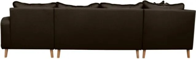 Черен ъглов диван (десен ъгъл) Beata - Ropez