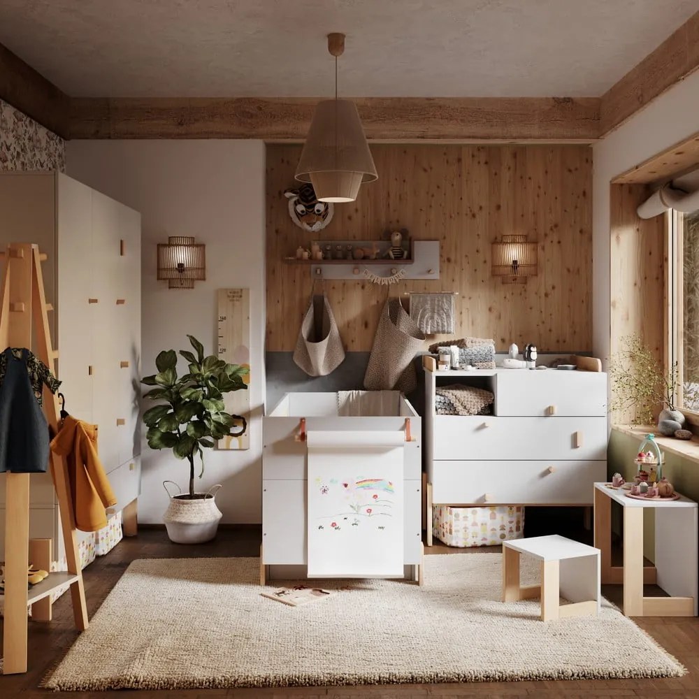 Светлосива маса за преобличане Cube - Pinio