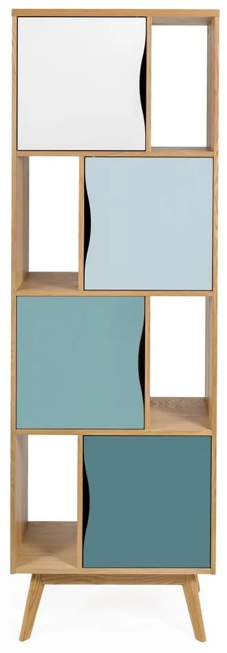 Тюркоазен шкаф за книги 65x191 cm Avon - Woodman
