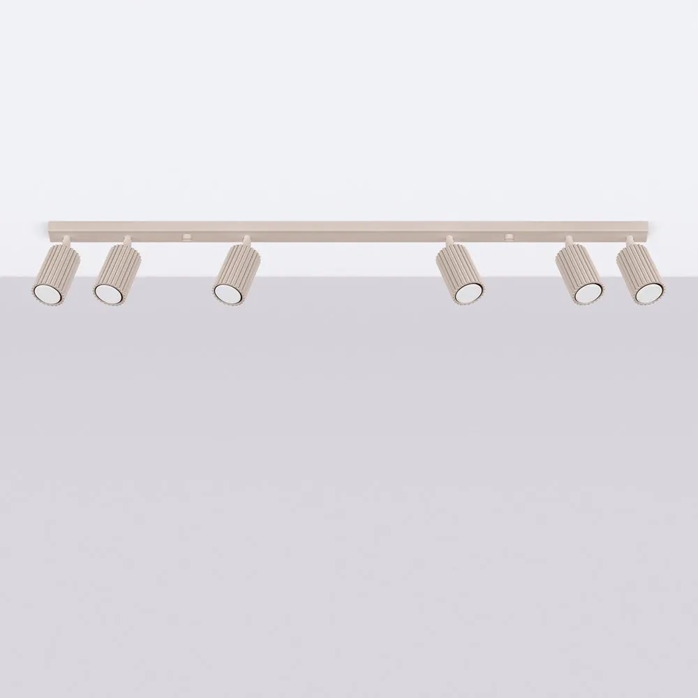 Кафяво-сив метален прожектор 6,5x117 cm Gleam – Sollux