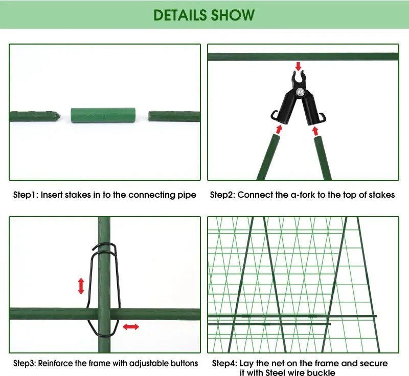Градинска опорна конструкция с решетка 1,2 x 1,2 м