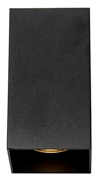 Дизайнерски квадратен стенен аплик черен - Sabbir