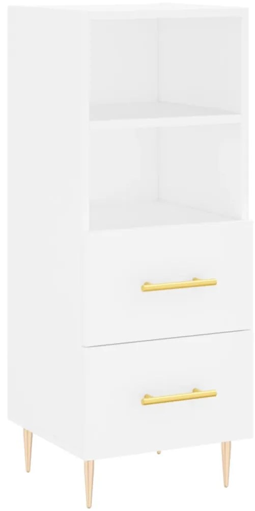 828652 vidaXL Сайдборд, бял, 34,5x34x90 см, инженерно дърво