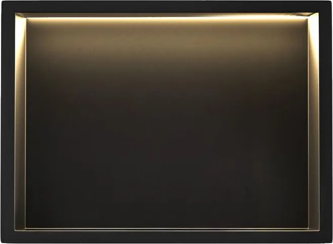 Вграден рафт за баня LED 30x45 black